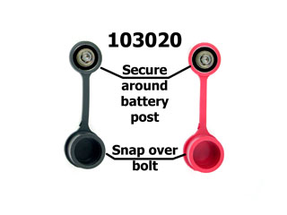 Battery Detail Caps with Battery Bolt Pair 103020