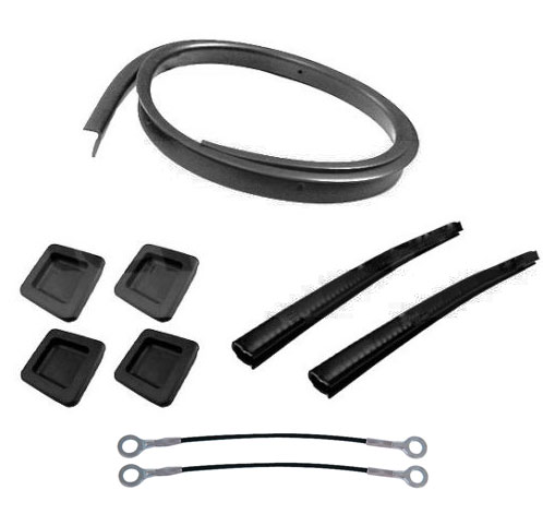 78-87 Chevrolet El Camino and GMC Caballero tailgate weatherstrip seal package with lift cables