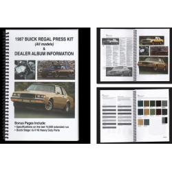 1987 Buick Regal Press Kit (All Models) and Dealer Album Information Booklet