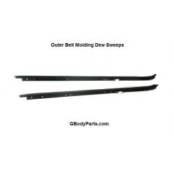 81-88 Cutlass 442 Aftermarket Window Dew Sweep belt molding for wide chrome