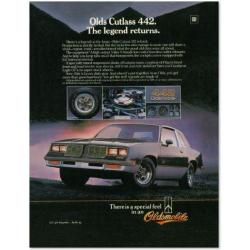 1985 Oldsmobile 442 The Legend Returns GM Advertisement, Banner or Metal sign
