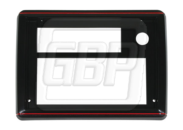 86-87 Radio Face Plate, Sport Black with Red Trim