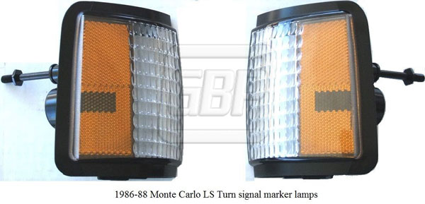 1986-88 Chevrolet Monte Carlo LS header panel turn signal Marker Light Set