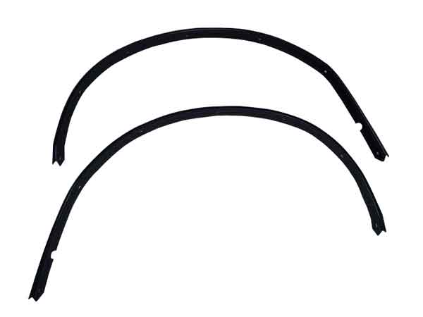 1984-87 Buick Grand National Black Wheel Well Moldings Front Set