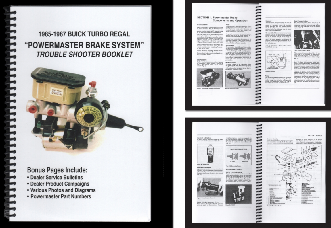 1985-1987 Buick Turbo Regal Powermaster Brake System Trouble Shooter Booklet