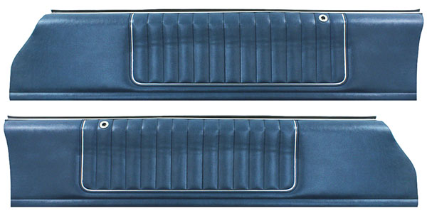 84-85 Monte Carlo PUI Show Quality Upper Door Panels - Blue Vinyl
