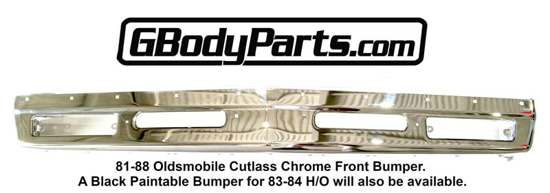 1981-88 Cutlass Front Bumper, Chrome