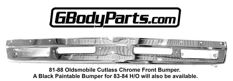 1981-88 Cutlass Front Bumper, Chrome