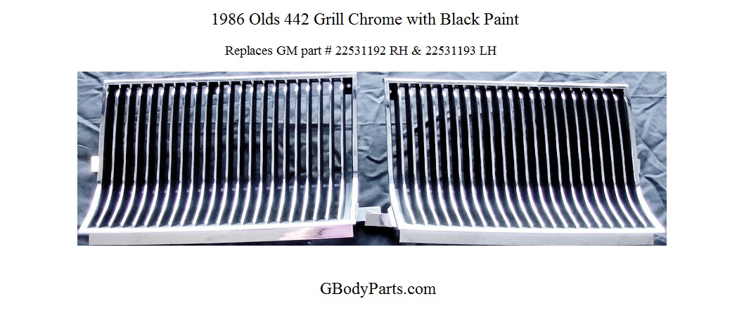 86 cutlass supreme grill