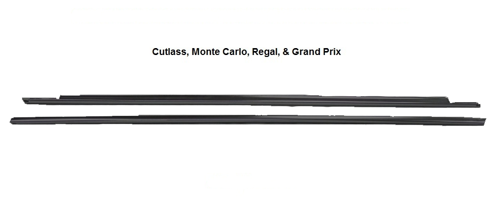 78-88 GBody T-Top Glass Exterior Trim Black