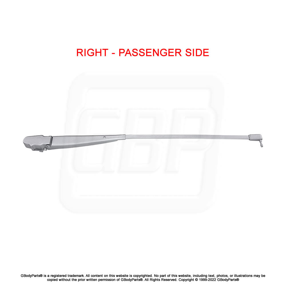 78-88 A&G Body Models Windshield Wiper Blade ARM - SILVER - RH Passenger Side