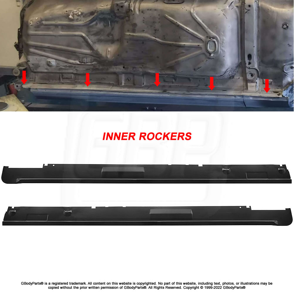 78-88 G-Body Exterior Underside INNER ROCKER PANELS