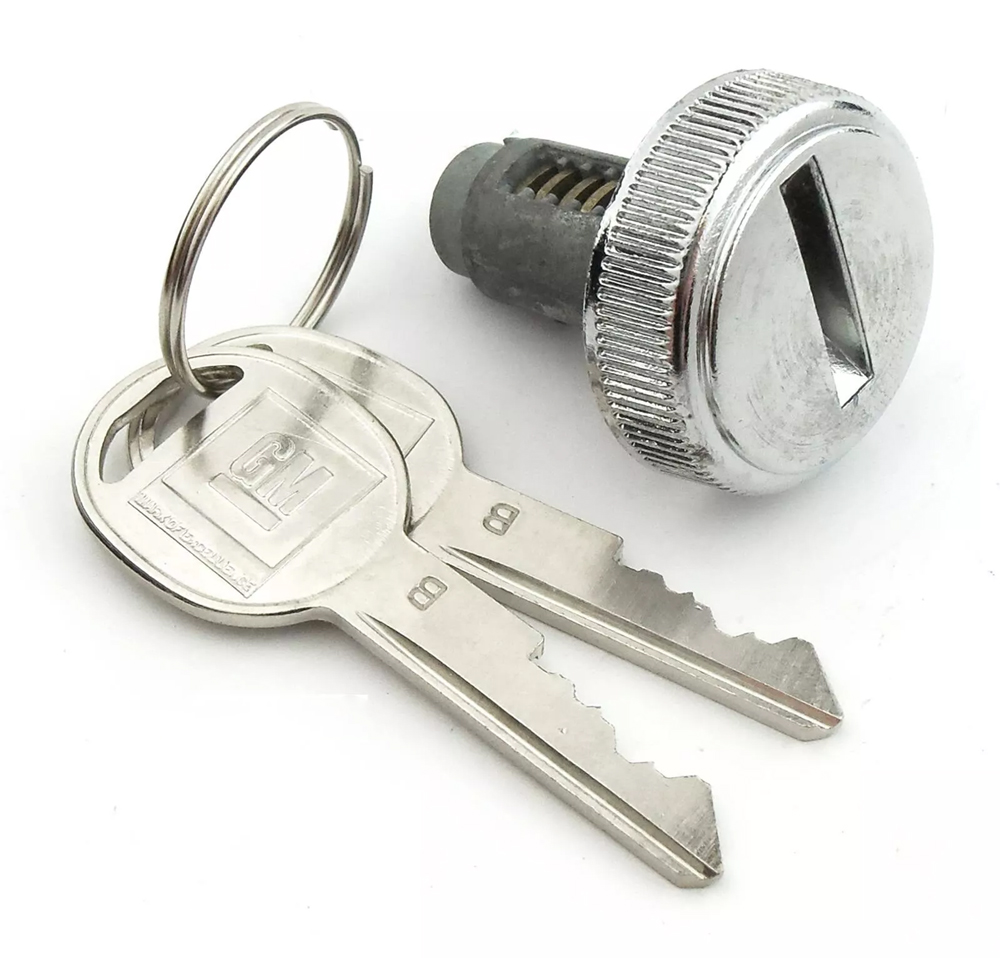 1978-1988 GBody Glove Box Compartment Lock Cylinder with Keys, Chrome