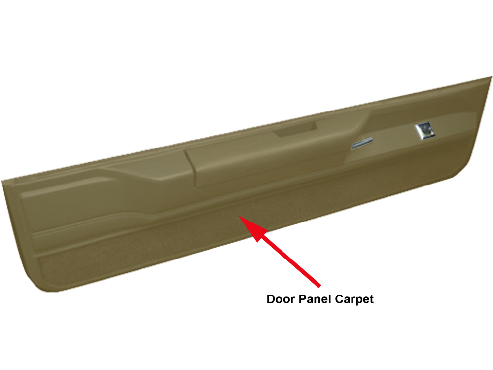 Carpet for Lower Door Panels 1601 Dark Saddle