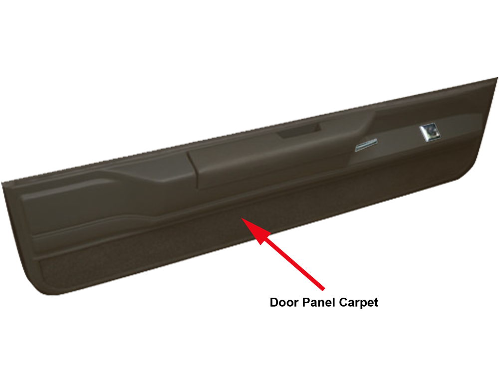 Carpet for Lower Door Panels 1623 Brown