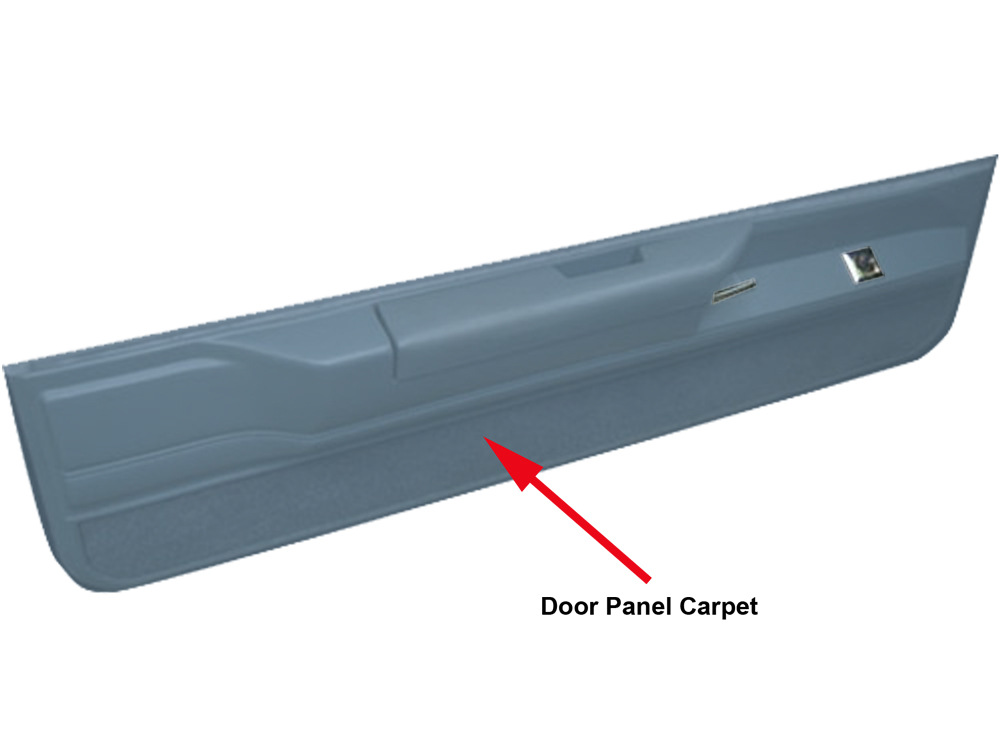 Carpet for Lower Door Panels 1624 Light Blue