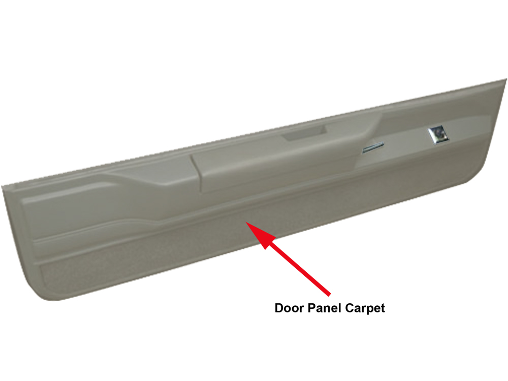 Carpet for Lower Door Panels 1595 Sand Gray