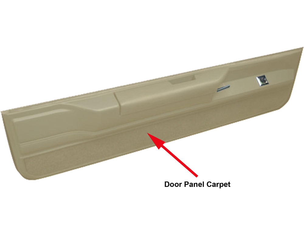 Carpet for Lower Door Panels 1596 Tan