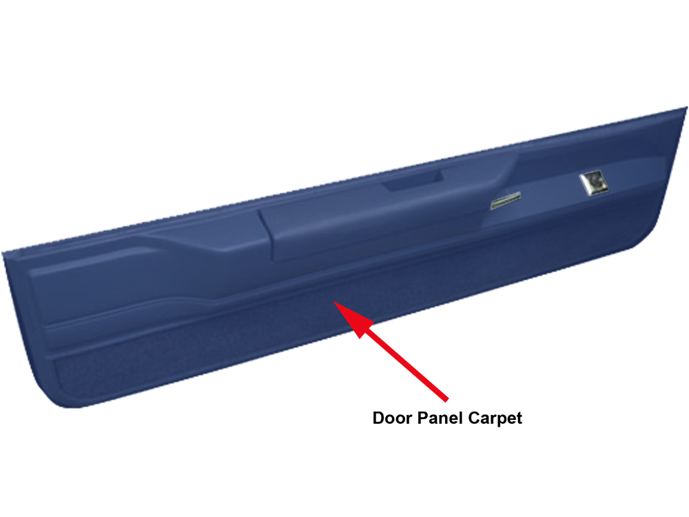 Carpet for Lower Door Panels 1597 Medium Blue
