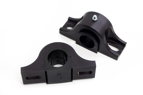 Heavy Duty Billet Aluminum Front Sway Bar Mounts- 1-1/4 (32mm) with Black Bushings