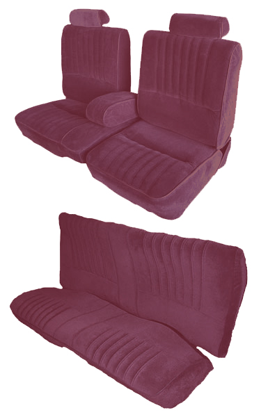 86-87 Buick Regal Turbo T 45/55 Split Bench w/ Armrest Seat Cover Set Maple