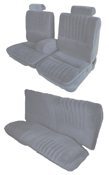 86-87 Buick Regal Turbo T 45/55 Split Bench w/ Armrest Seat Cover Set Gray