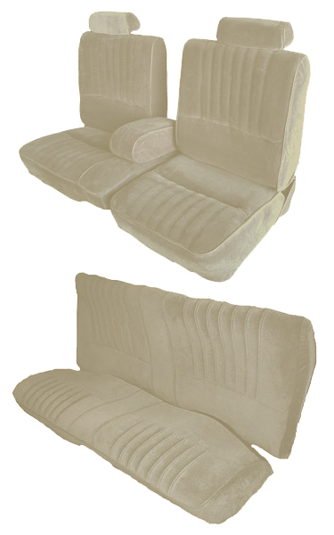86-87 Buick Regal Turbo T 45/55 Split Bench w/ Armrest Seat Cover Set Tan