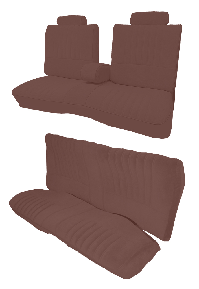 86-87 Buick Regal Turbo T 45/55 Split Top Full Bench w/Armrest Seat Cover Set Burgundy