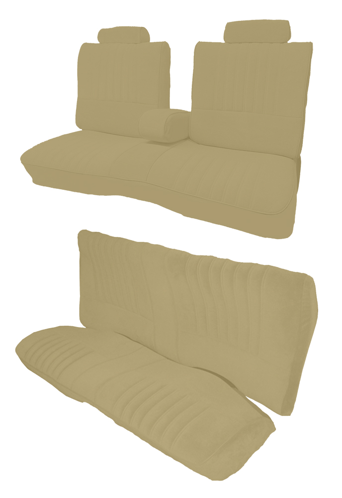 86-87 Buick Regal Turbo T 45/55 Split Top Full Bench w/Armrest Seat Cover Set Tan