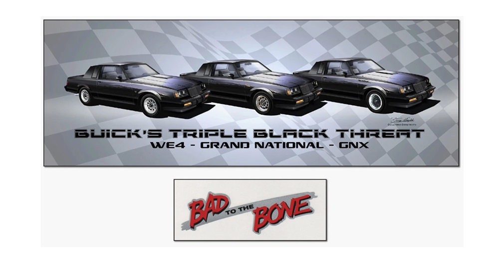 1987 BUICK WE-4 GRAND NATIONAL GNX 1 foot by 3 foot VINYL BANNER