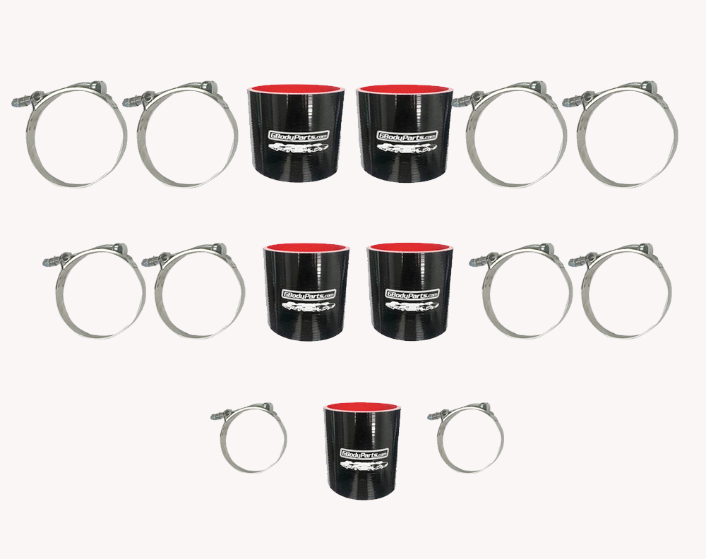 86-87 Turbo Buick 89 TTA Silicone Intercooler Hose Set BLACK