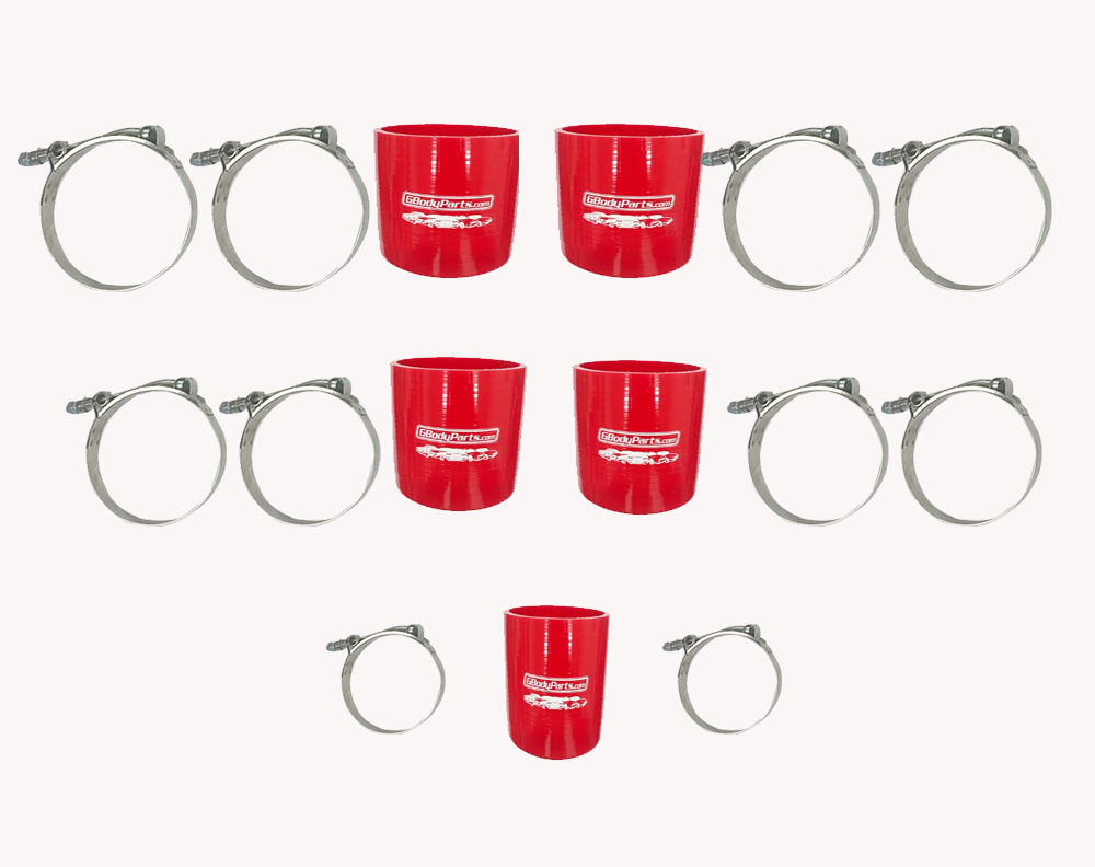 86-87 Turbo Buick 89 TTA Silicone Intercooler Hose Set RED