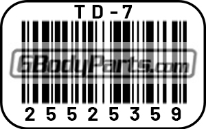 1986-87 Turbo Buick Throttle Body Barcode Decal GM 25525359