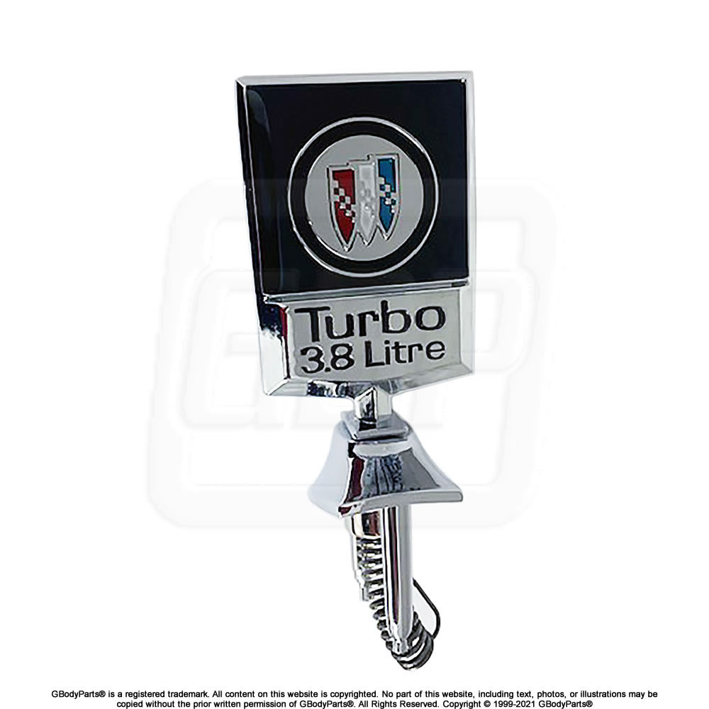 84-87 Regal T-Type Turbo 3.8 Litre Header Panel Hood Ornament Emblem