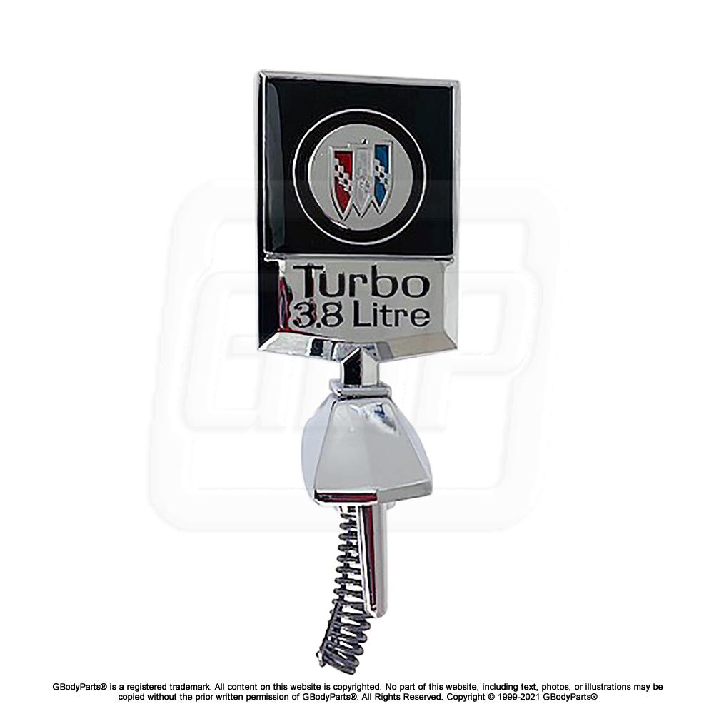 81-83 Regal T-Type Turbo 3.8 Litre Header Panel Hood Ornament Emblem