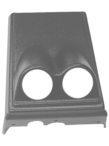 78-88 Monte Carlo, El Camino and Malibu Front Console Dual Gauge Pod, Gray