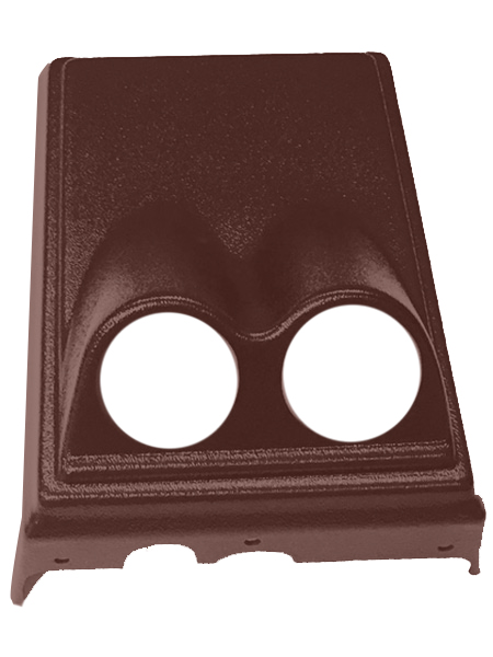 78-88 Monte Carlo, El Camino and Malibu Front Console Dual Gauge Pod, Burgundy