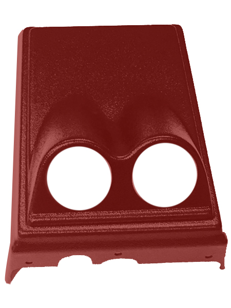 78-88 Monte Carlo, El Camino and Malibu Front Console Dual Gauge Pod, Red