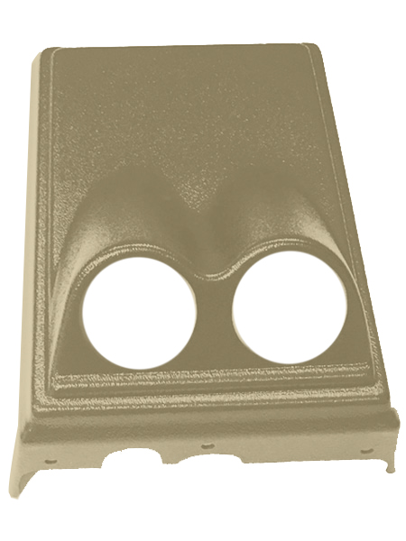 78-88 Monte Carlo, El Camino and Malibu Front Console Dual Gauge Pod, Light Saddle Tan