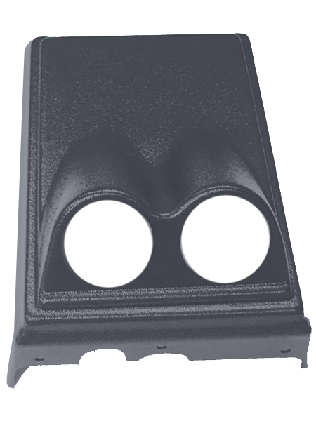 78-88 Monte Carlo, El Camino and Malibu Front Console Dual Gauge Pod, Medium Dark Grey