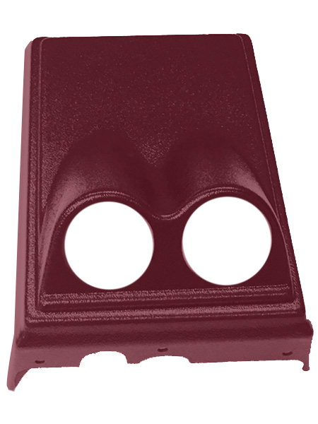 78-88 Monte Carlo, El Camino and Malibu Front Console Dual Gauge Pod, Maple Red