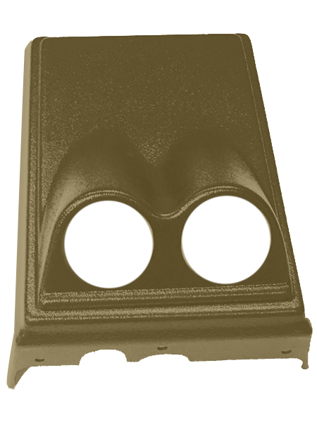 78-88 Monte Carlo, El Camino and Malibu Front Console Dual Gauge Pod, Dark Saddle