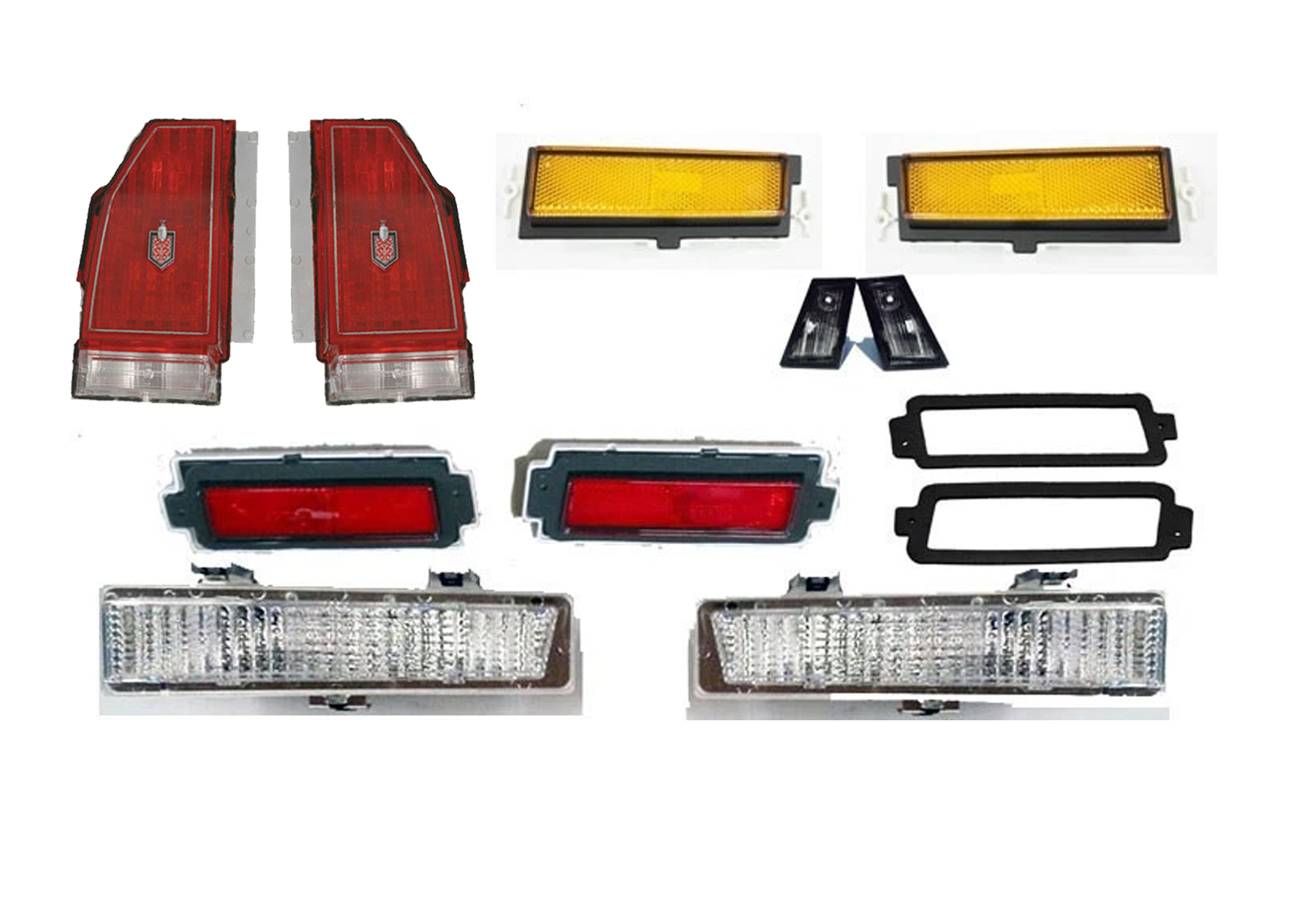 1981-86 Monte CL Base Turn Lamp Side Marker Tail Light Taillight License Lens 12 pcs