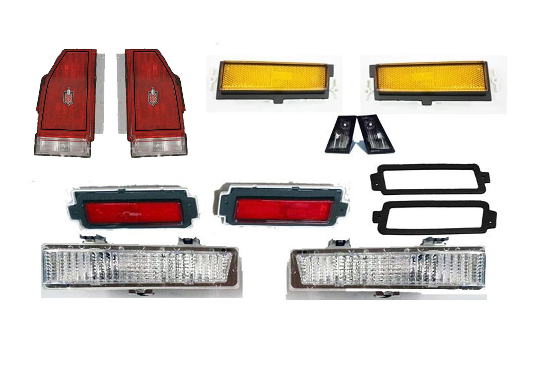 1983-86 Monte SS Turn Lamp Side Marker Tail Light Taillight License Lens 12 pcs