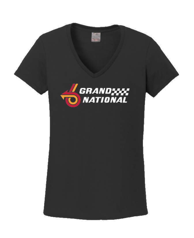 Grand National Ladies V Neck Short Sleeve T-Shirt