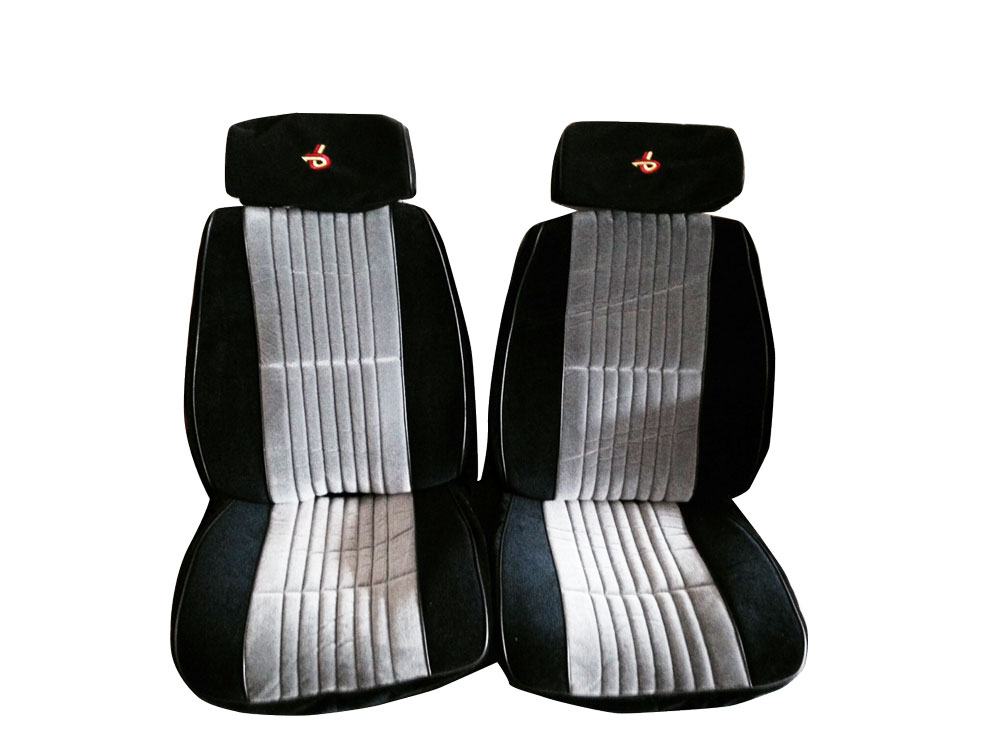 Grand National Reproduction Material Front Bucket Seat Covers with Embroidered Head Rests