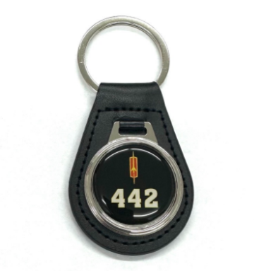 80's Style Key Chain Ring Holder, 442 with Rocket Logo