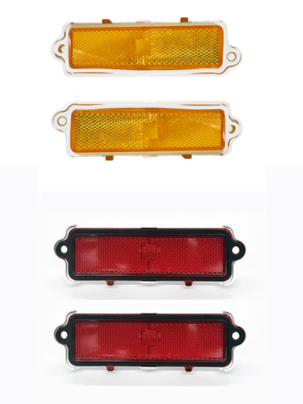 1978-80 Oldsmobile Cutlass 442 Front Fender and Rear Quarter Panel Marker Light Set with Gaskets GM 5969599 5969596 5970117