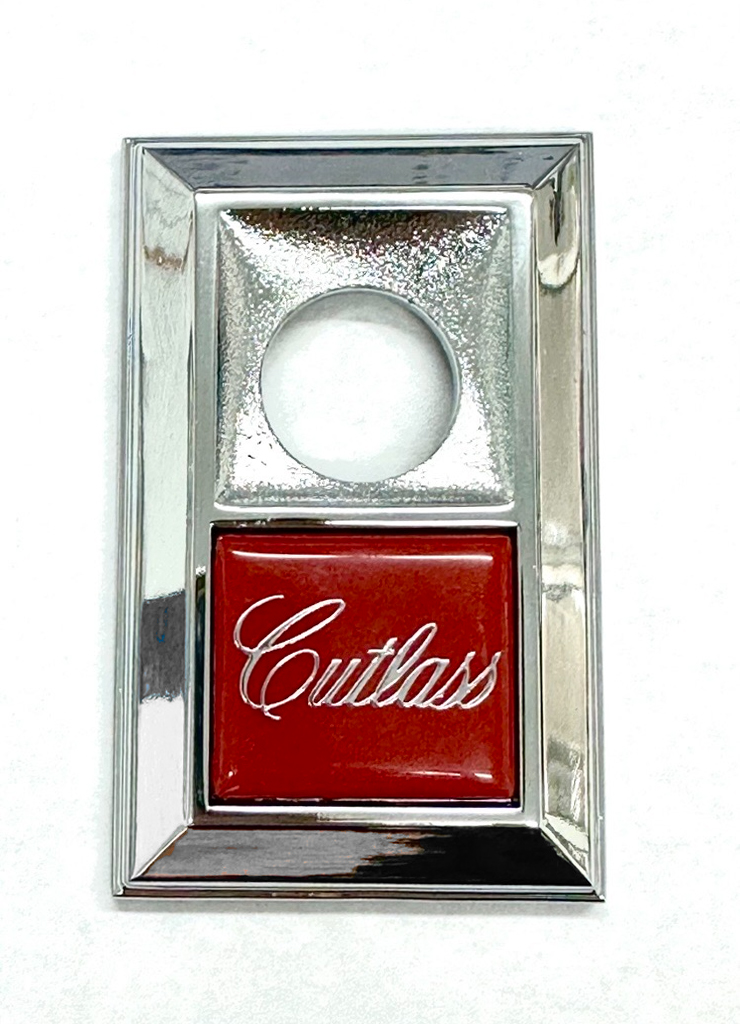 1978-80 Cutlass Metal Trunk Lock Bezel Ornament Emblem GM 20084337