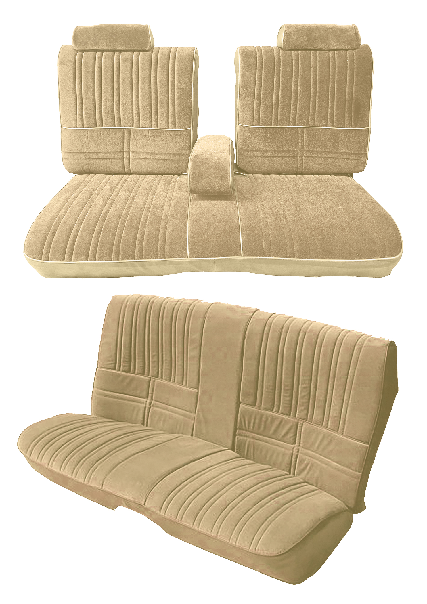 81-85 Oldsmobile Cutlass 45/55 Split Bench Seat Covers 1596 Tan